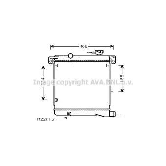 Radiateur, refroidissement du moteur AVA QUALITY COOLING OEM 82357295
