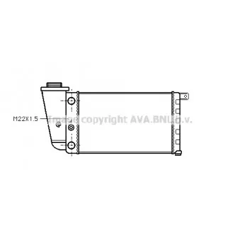 Radiateur, refroidissement du moteur AVA QUALITY COOLING AB2006
