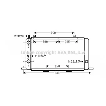 Radiateur, refroidissement du moteur AVA QUALITY COOLING AI2026