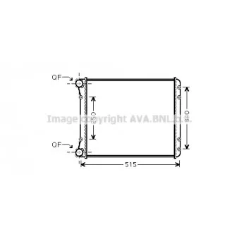 Radiateur, refroidissement du moteur AVA QUALITY COOLING AI2220