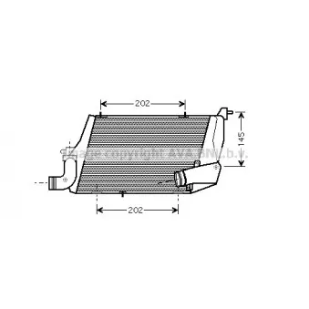 Intercooler, échangeur AVA QUALITY COOLING OEM 4E0145805D