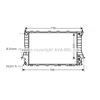 Radiateur, refroidissement du moteur AVA QUALITY COOLING AIA2082