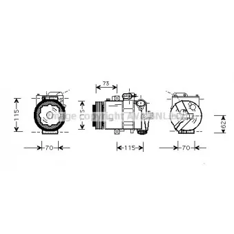 Compresseur, climatisation AVA QUALITY COOLING AIK014