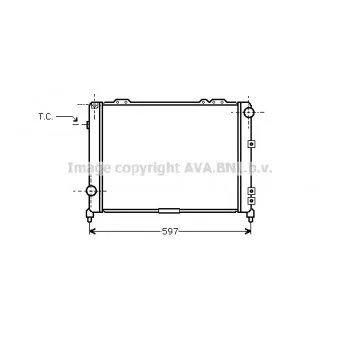 Radiateur, refroidissement du moteur AVA QUALITY COOLING AL2034