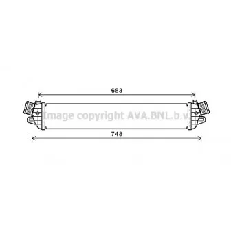 Intercooler, échangeur AVA QUALITY COOLING AL4129