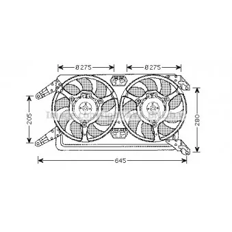 Ventilateur, refroidissement du moteur AVA QUALITY COOLING AL7511