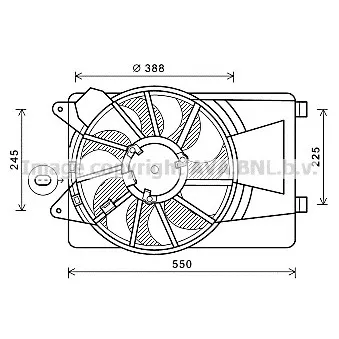 AVA QUALITY COOLING AL7519 - Ventilateur, refroidissement du moteur