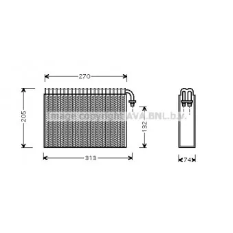 Evaporateur climatisation AVA QUALITY COOLING ALV021