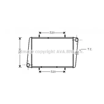 Radiateur, refroidissement du moteur AVA QUALITY COOLING AU2023