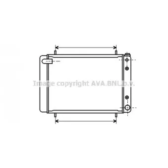 Radiateur, refroidissement du moteur AVA QUALITY COOLING AU2046