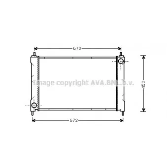 AVA QUALITY COOLING AU2077 - Radiateur, refroidissement du moteur