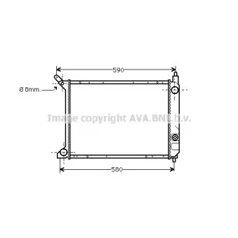 Radiateur, refroidissement du moteur AVA QUALITY COOLING AU2095