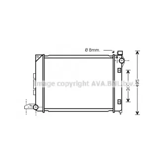 Radiateur, refroidissement du moteur AVA QUALITY COOLING OEM PCC000100