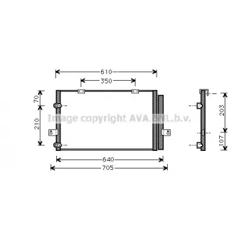 AVA QUALITY COOLING AU5078 - Condenseur, climatisation