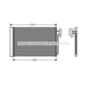 Condenseur, climatisation AVA QUALITY COOLING OEM JRW000020