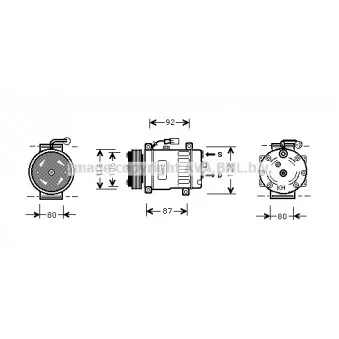 Compresseur, climatisation AVA QUALITY COOLING OEM JPB101200