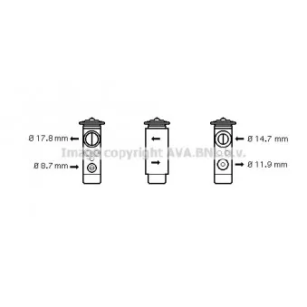 Détendeur, climatisation AVA QUALITY COOLING OEM 1510014