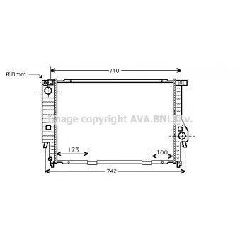 Radiateur, refroidissement du moteur AVA QUALITY COOLING OEM 101367