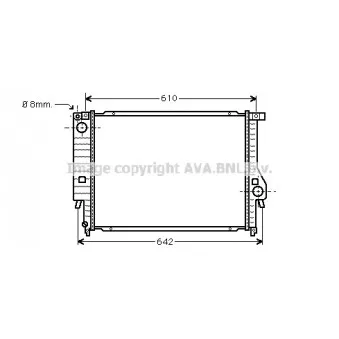 Radiateur, refroidissement du moteur AVA QUALITY COOLING BW2158