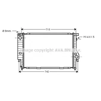 Radiateur, refroidissement du moteur AVA QUALITY COOLING OEM 1702453