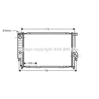 Radiateur, refroidissement du moteur AVA QUALITY COOLING BW2194