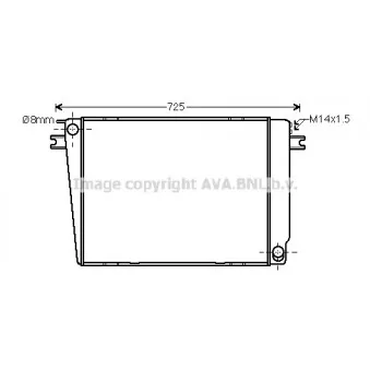 Radiateur, refroidissement du moteur AVA QUALITY COOLING BW2241