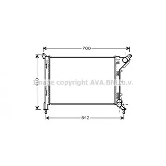 Radiateur, refroidissement du moteur AVA QUALITY COOLING OEM 17101475552