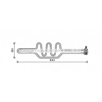 Radiateur d'huile, direction AVA QUALITY COOLING BW3469