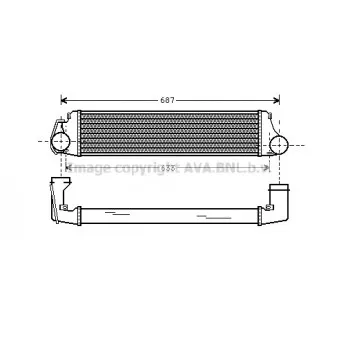 Intercooler, échangeur AVA QUALITY COOLING BW4207