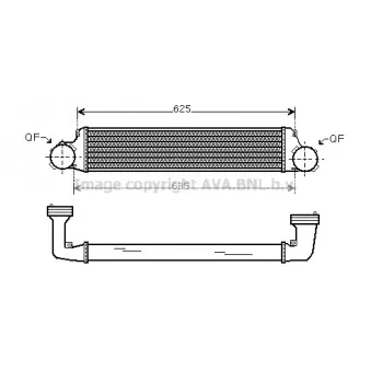 Intercooler, échangeur AVA QUALITY COOLING BW4280