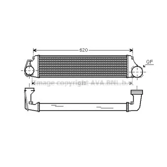 Intercooler, échangeur AVA QUALITY COOLING BW4282