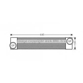 Intercooler, échangeur AVA QUALITY COOLING BW4375