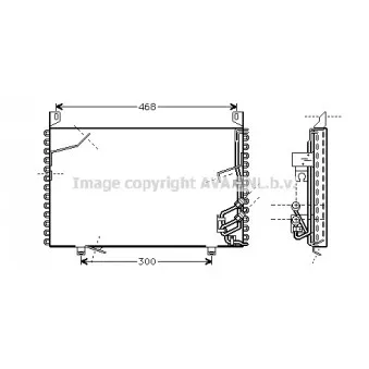 Condenseur, climatisation AVA QUALITY COOLING BW5197