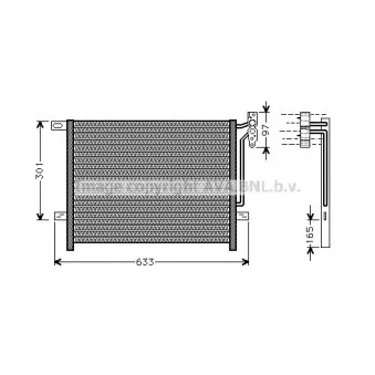Condenseur, climatisation AVA QUALITY COOLING OEM ac 234 001s