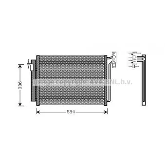 Condenseur, climatisation AVA QUALITY COOLING OEM 94605