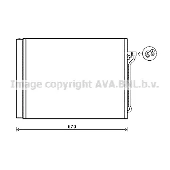 Condenseur, climatisation AVA QUALITY COOLING OEM 004-016-0010