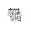 Ventilateur, refroidissement du moteur AVA QUALITY COOLING [BW7505]