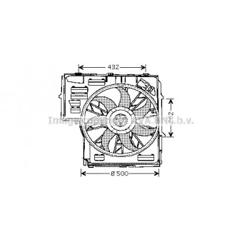 AVA QUALITY COOLING BW7505 - Ventilateur, refroidissement du moteur