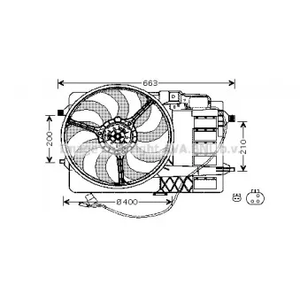 AVA QUALITY COOLING BW7506 - Ventilateur, refroidissement du moteur