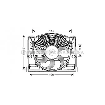 Ventilateur, refroidissement du moteur AVA QUALITY COOLING OEM 64546905076