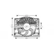 Ventilateur, refroidissement du moteur AVA QUALITY COOLING [BW7514]