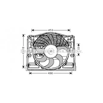 Ventilateur, refroidissement du moteur AVA QUALITY COOLING OEM 64546905076