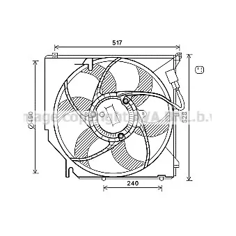 Ventilateur, refroidissement du moteur AVA QUALITY COOLING OEM V20-01-0013