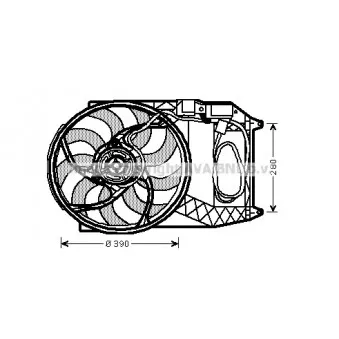 Ventilateur, refroidissement du moteur AVA QUALITY COOLING BW7524