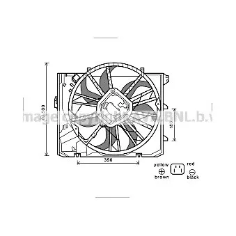 Ventilateur, refroidissement du moteur AVA QUALITY COOLING OEM V20-01-0011