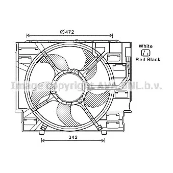 Ventilateur, refroidissement du moteur NRF 47960