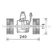 Moteur électrique, pulseur d'air habitacle AVA QUALITY COOLING [BW8491]