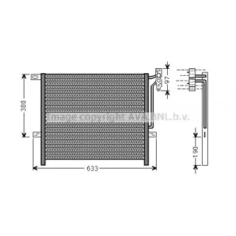 Condenseur, climatisation AVA QUALITY COOLING OEM 8FC 351 344-121