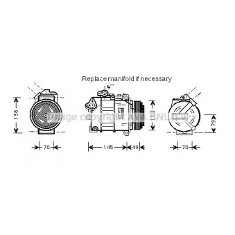 Compresseur, climatisation AVA QUALITY COOLING OEM 8362414