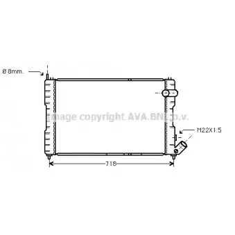 Radiateur, refroidissement du moteur AVA QUALITY COOLING CN2042